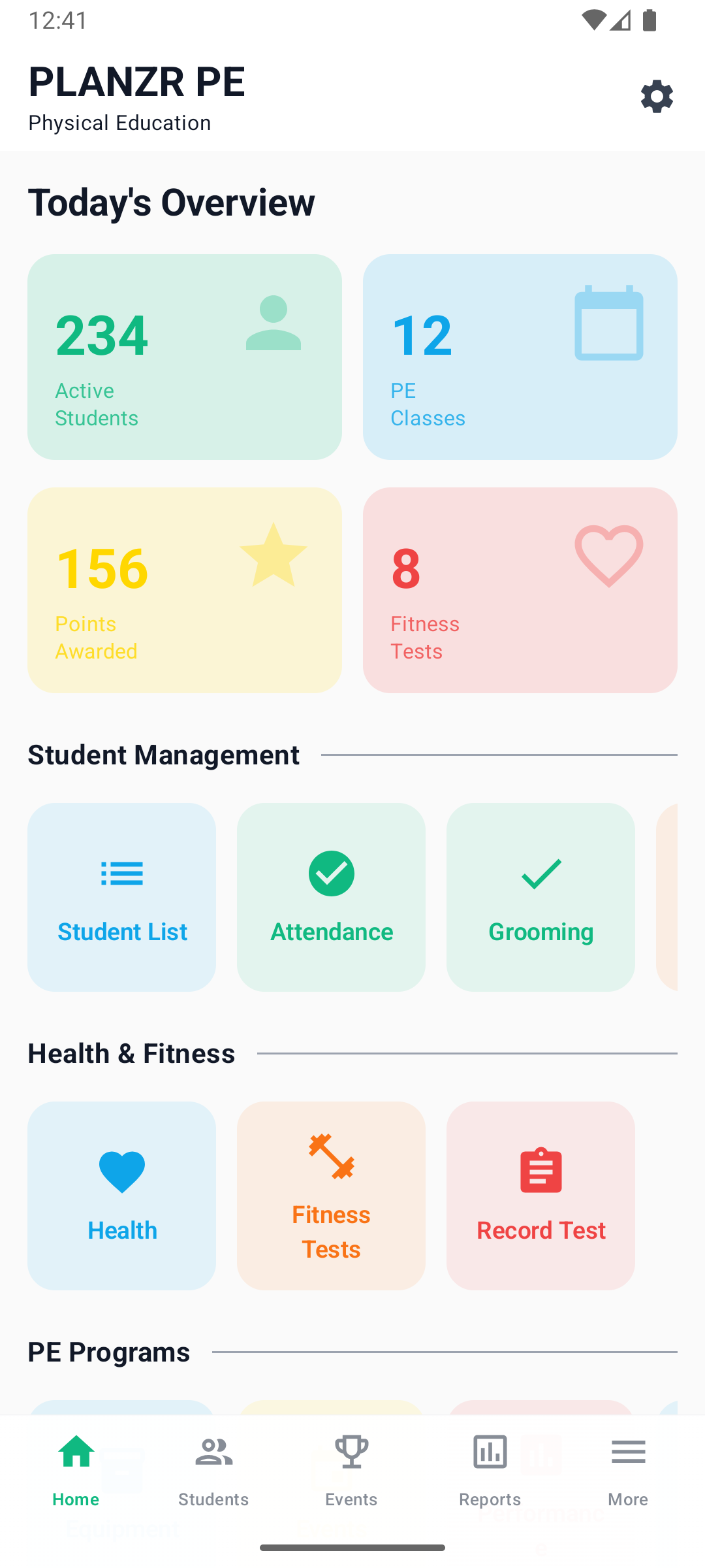 PE Teachers App Light